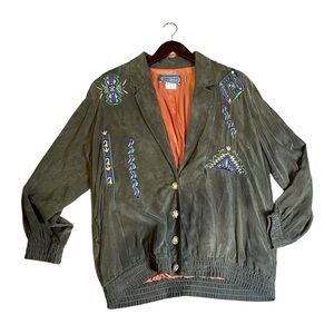 Vintage Saint Germain rayon Jacket Sz Medium